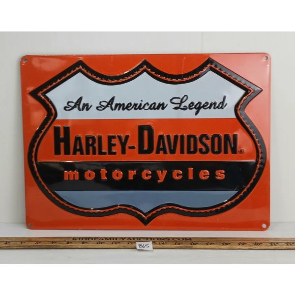 HARLEY-DAVIDSON MOTORCYCLES EMBOSSED SST SIGN
