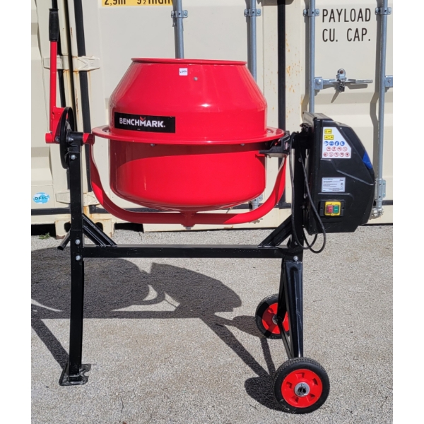 BENCHMARK ELECTRIC CEMENT MIXER - 4 CU FT CAP