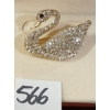 Image 2 : RHINESTONE SWAN BROOCH