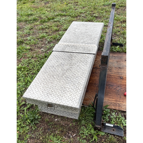 LOT OF 2 - ALUM CHECKER PLATE TRUCK BOX & BACK RACK