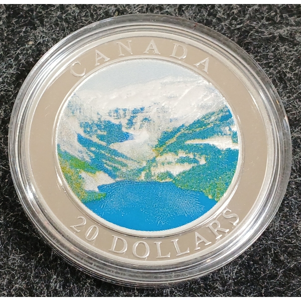 2003 RCM $20 FINE SILVER COIN - ROCKY MOUNTAINS