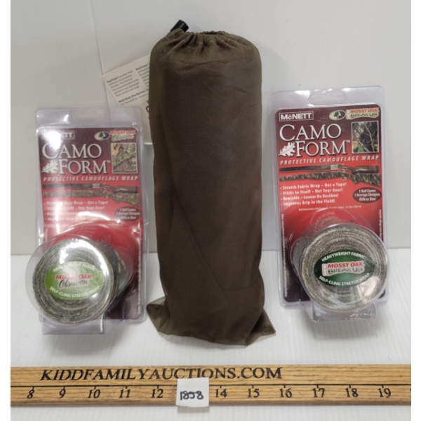 LOT OF 3 - MCNETT CAMO FORM PROTECTIVE CAMOUFLAGE WRAPS - BUG BEATER JACKET