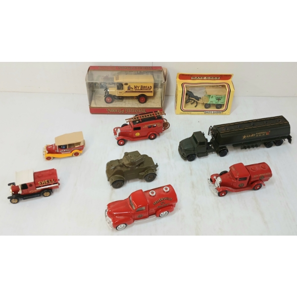 LOT OF 9 - SOLIDO, LLEDO & MATCHBOX DIECAST MODELS