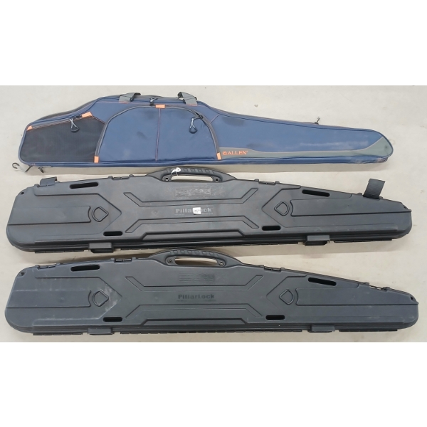 LOT OF 3 - HARD & SOFT LONG GUN CASES