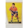 Image 3 : 1960 NHL MONTREAL CANADIENS PHIL GOYETTE HOCKEY CARD & PUCK W/ PLAQUE - SIGNED