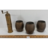 Image 4 : LOT OF 4 - BRASS PEPPER GRINDER & MUGS - CAMEL RIDING SCENE