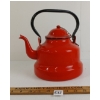 Image 1 : RED ENAMEL TEA KETTLE