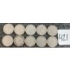 Image 2 : LOT OF 10 - 1947 CDN 10 CENT COINS
