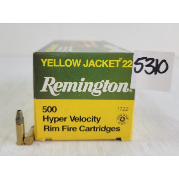AMMO: 500X REMINGTON YELLOW JACKET .22LR