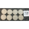 Image 2 : LOT OF 8 - 1954 CDN 25 CENT COINS