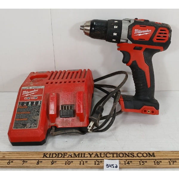 LOT OF 2 - MILWAUKEE CHARGER & DRILL / DRIVER