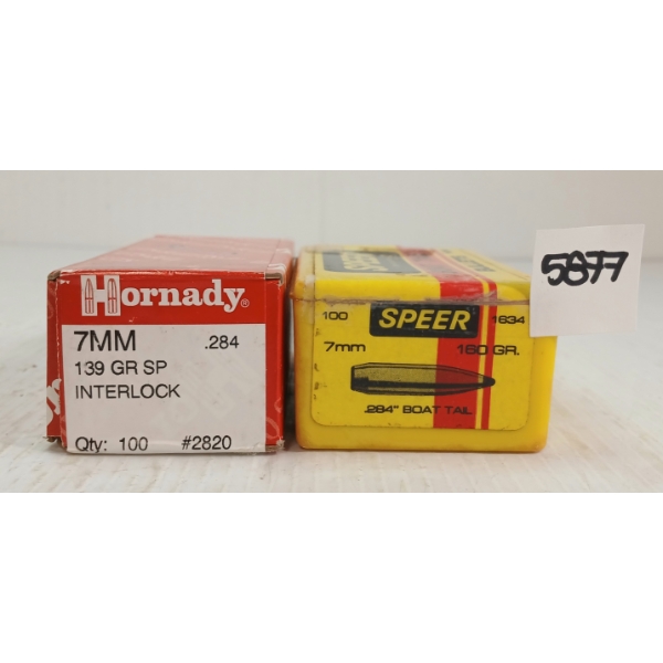 AMMO: APPROX 200X HORNADY & SPEER 7MM - 139 & 160GR - SP & BT 