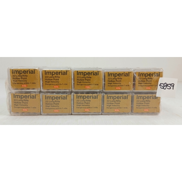 AMMO: 500X CIL IMPERIAL .22 LR - HP - SEALED