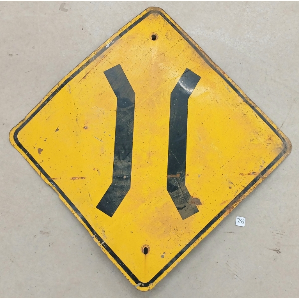 NARROW BRIDGE - SINGLE SIDED METAL SIGN
