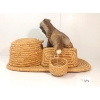 Image 2 : MAN ENTERING IGLOO BY JOHNNY INUKPUK (1911 - 2007) - GRASS, FUR & STONE