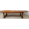 Image 4 : DINING TABLE - CHERRY TOP - REFECTORY-STYLE - VICTORIAN