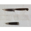 Image 3 : WWI GERMAN PRIVATE PURCHASE KNIFE W/ LEATHER SCABBARD