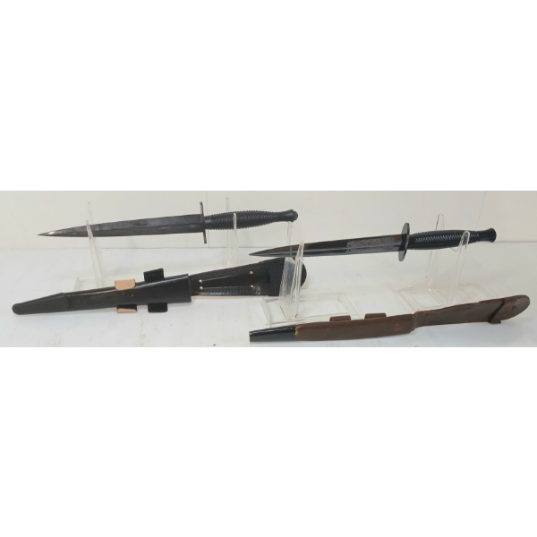 LOT OF 2 - DAGGERS W/ SHEATHS - MARKED WILKINSON SWORDS