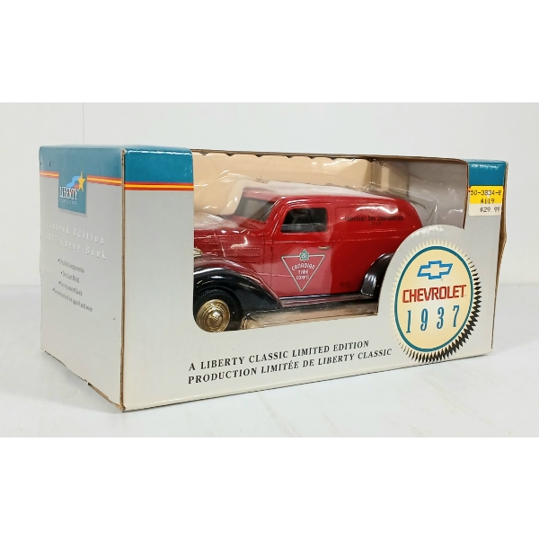 LIBERTY CLASSICS 1937 CHEVY CANADIAN TIRE VAN DIECAST COIN BANK
