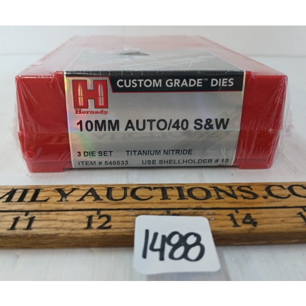 HORNADY TITANIUM NITRIDE CUSTOM GRADE 10MM AUTO / .40S&W 3PC DIE SET