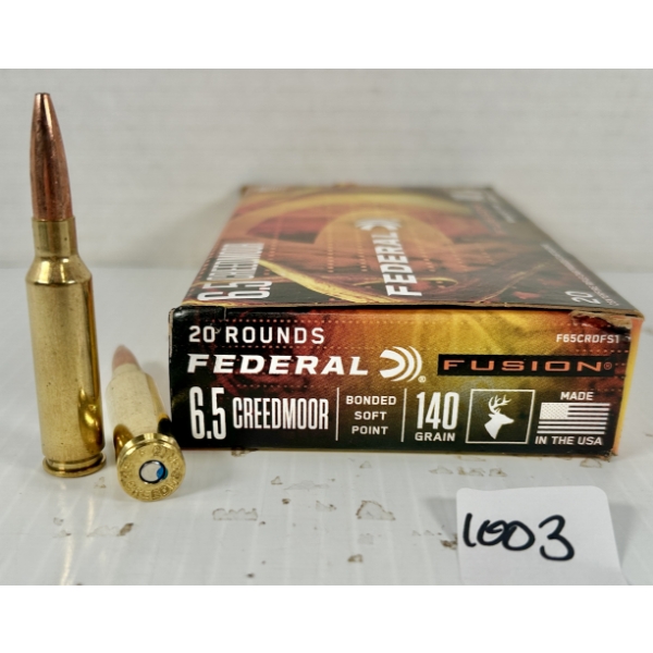 AMMO: 20X FEDERAL 6.5 CREEDMOOR - 140 GR SP