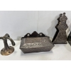 Image 2 : JOB LOT - MATCH HOLDER, LETTER HOLDER, TRINKET BOX, SWIVEL HOOKS, MAGNIFYING GLASS