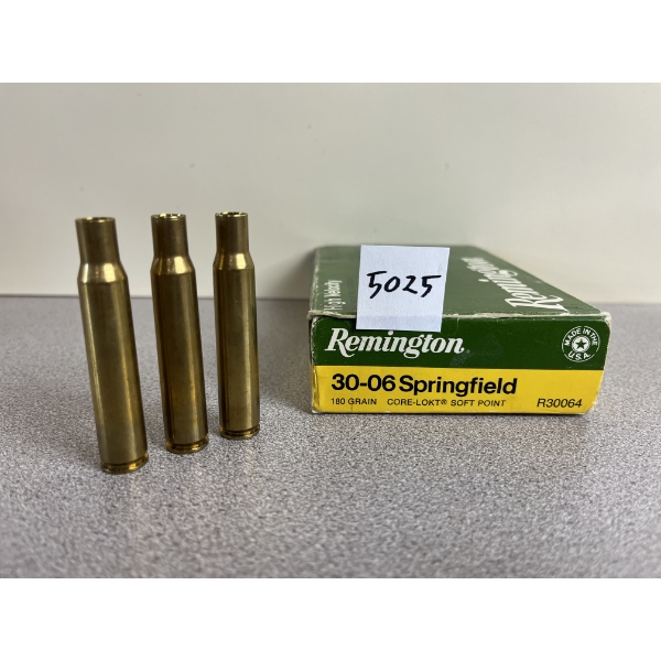 BRASS: 20X REMINGTON .30-06 BRASS - PRIMED 
