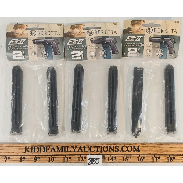 LOT OF 3 - BERETTA ELITE II AIRGUN MAGS - 2 PACK