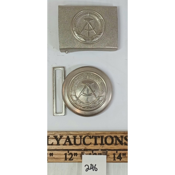 LOT OF 2 - GERMAN DEMOCRATIC REPUBLIC BELT BUCKLES