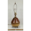 Image 2 : BRASS FOLK ART LAMP W/ HARP SHADE HOLDER