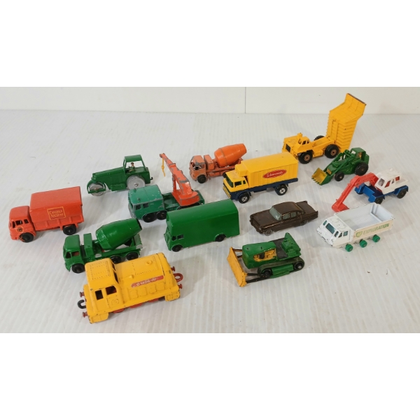 LOT OF 14 - DIECAST MODELS - INCL LESNEY, MATCHBOX, CORGI, ETC