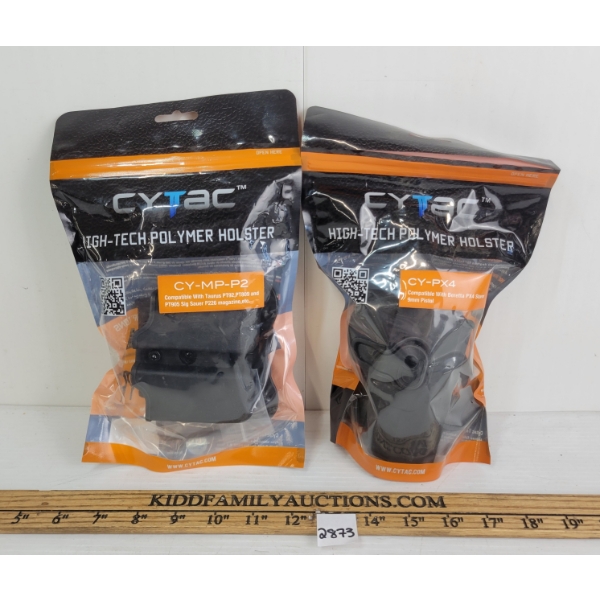 LOT OF 2 - CYTAC HIGH-TECH POLYMER HOLSTERS - INCL CY-PX4 & CY-MP-P2