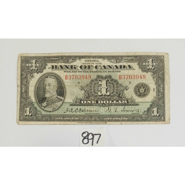 1935 CDN $1 BANKNOTE