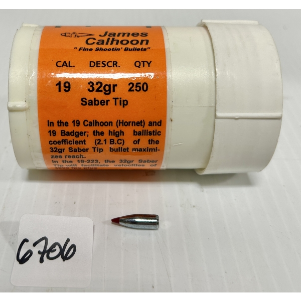 BULLETS: 250X CALHOON .19 CAL 32 GR SABRE TIP