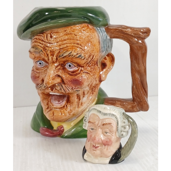 LOT OF 2 - TOBY MUGS - INCL ROYAL DOULTON "THE LAWYER"