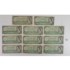 LOT OF 11 - 1967 CDN $1 BANKNOTES - NO SERIAL NUMBERS