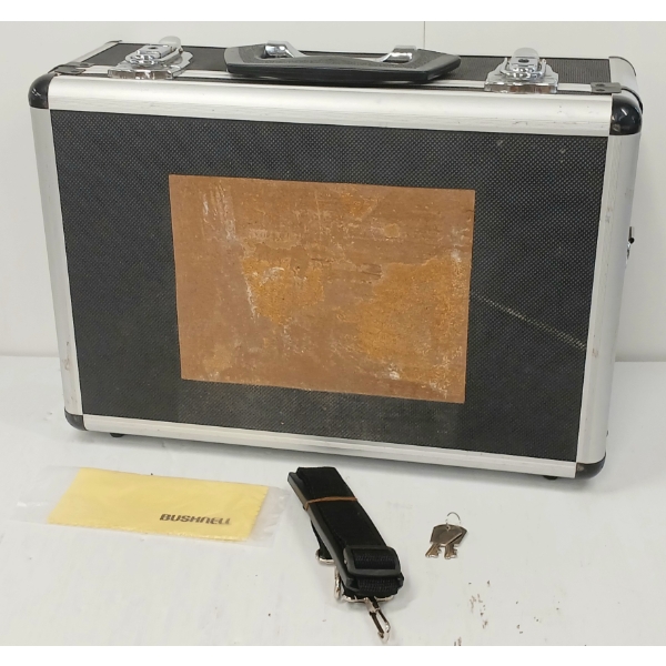 LOT OF 2 - HARD SPOTTING SCOPE CASE W/ KEYS & SLING