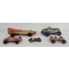 Image 4 : LOT OF 5 - TIN & CAST RACECARS - INCL FRICTION
