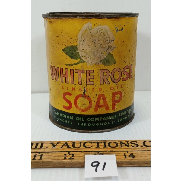 WHITE ROSE LINSEED OIL SOAP CAN - 2 LBS