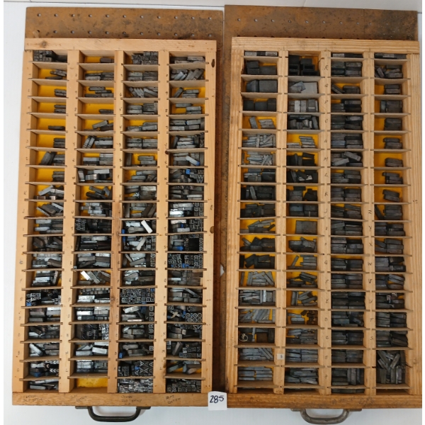 QTY OF TYPESETTING BLOCKS - INCL COCHN, GOTHIC & MASTER