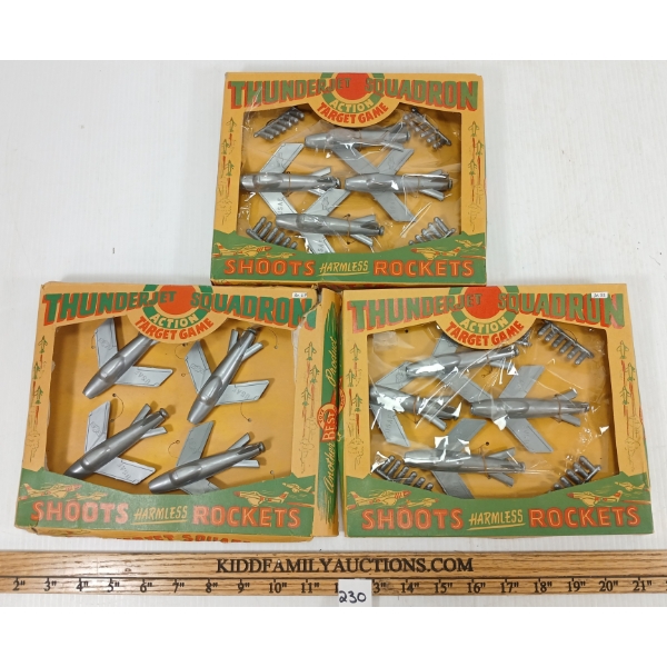 LOT OF 3 - ACTION TARGET GAME THUNDERJET SQUADRON SETS