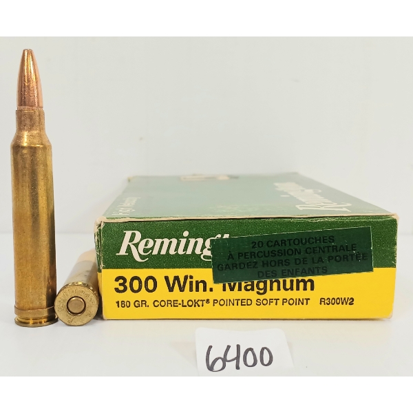 AMMO: 20X REMINGTON .300 WIN MAG - 180 GR. PSP