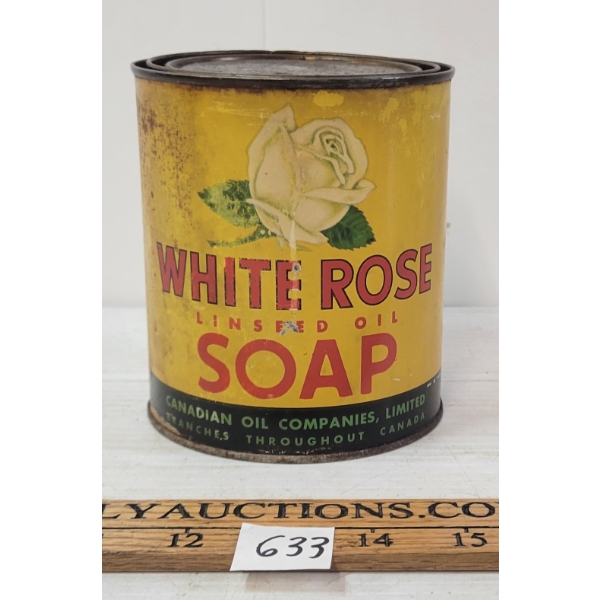 WHITE ROSE LINSEED OIL SOAP CAN