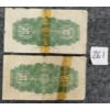 Image 2 : LOT OF 2 - 1900 & 1923 DOMINION OF CANADA 25 CENT SHINPLASTER BANKNOTES