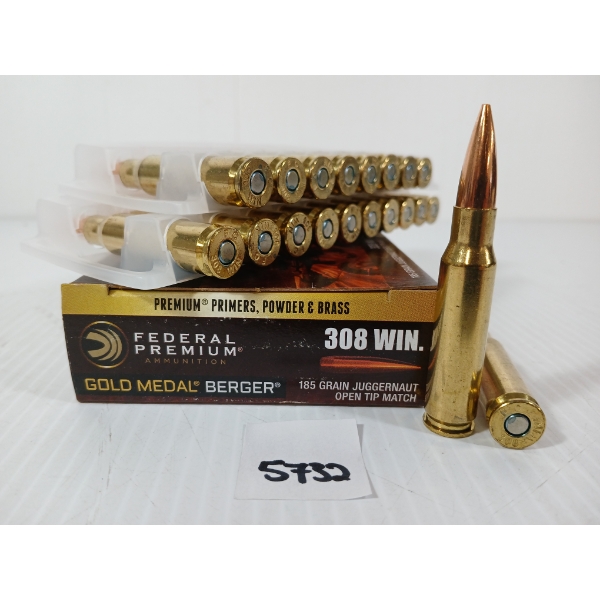 AMMO: 20X FEDERAL .300 WIN MAG - 165GR - TROPHY BONDED TIP