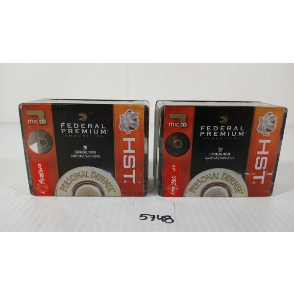 AMMO: 40X FEDERAL PERSONAL DEFENCE 9MM LUGER - 150GR - JHP