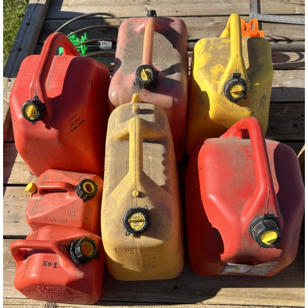 LOT OF 7 - JERRY CANS