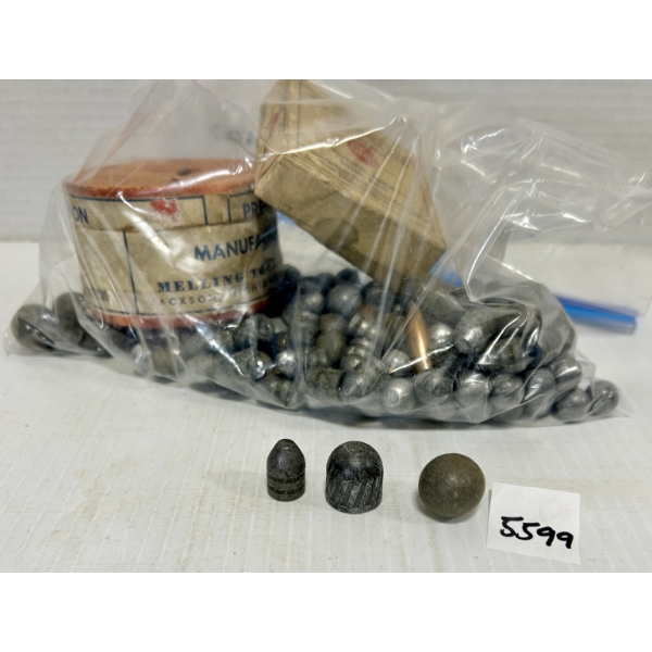 BULLETS: MIXED BAG LOT LEAD PROJECTILES