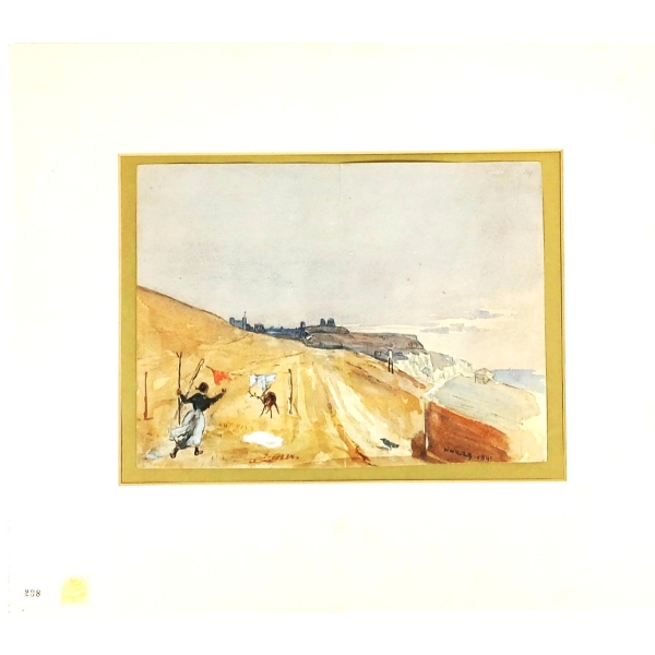 LAUNDRY DAY - SIGNED (19TH CENTURY ARTIST) - GRAPHITE & WATERCOLOUR  ON PAPER