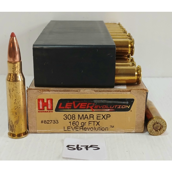 AMMO: 20X HORNADY LEVEREVOLUTION .338 MAR EXP - 160GR - FTX